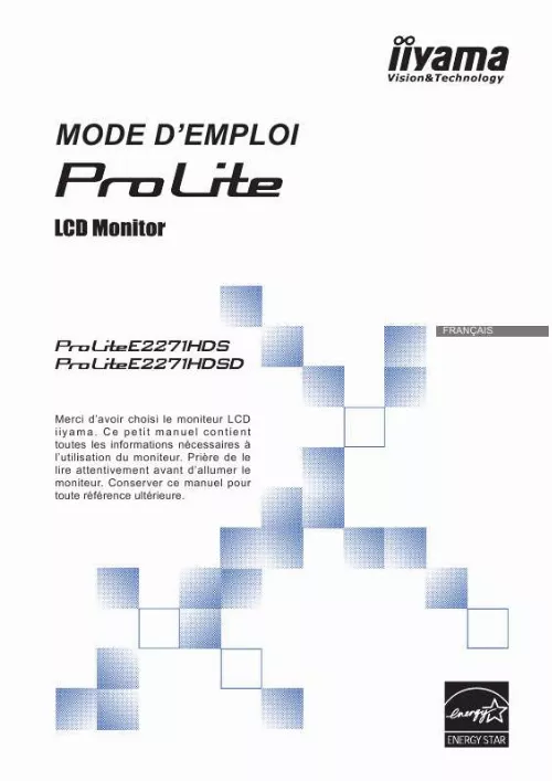 Mode d'emploi IIYAMA PROLITE E2271HDSD