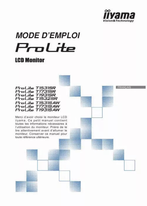 Mode d'emploi IIYAMA PROLITE T1531SAW