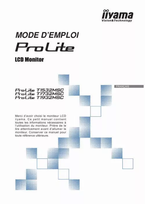 Mode d'emploi IIYAMA PROLITE T1532MSC