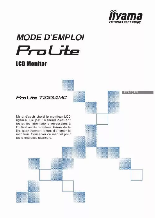 Mode d'emploi IIYAMA PROLITE T2234MC