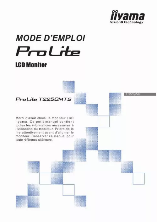 Mode d'emploi IIYAMA T2250MTS