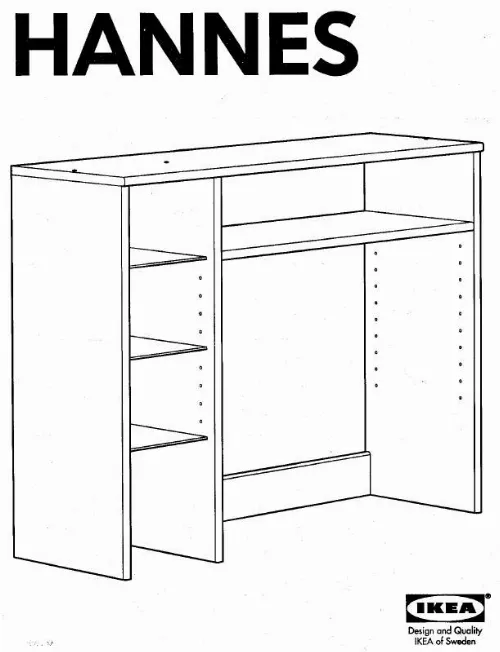 Mode d'emploi IKEA HANNES ETAG BUR 90X70 BLA