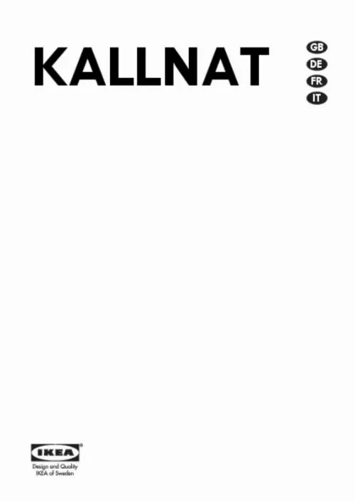 Mode d'emploi IKEA KALLNAT