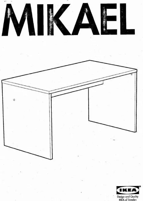 Mode d'emploi IKEA MIKAEL N BUR 140X75 MOT BOU/BLA