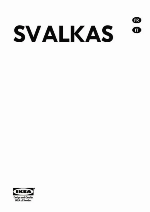 Mode d'emploi IKEA SVALKAS