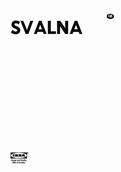 Mode d'emploi IKEA SVALNA