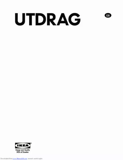 Mode d'emploi IKEA UTDRAG (103.891.42)