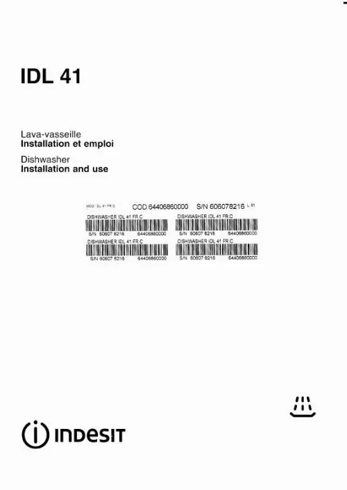 Mode d'emploi INDESIT IDL 41 (VIT)