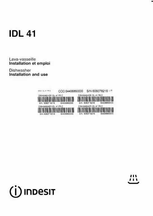 Mode d'emploi INDESIT IDL 41