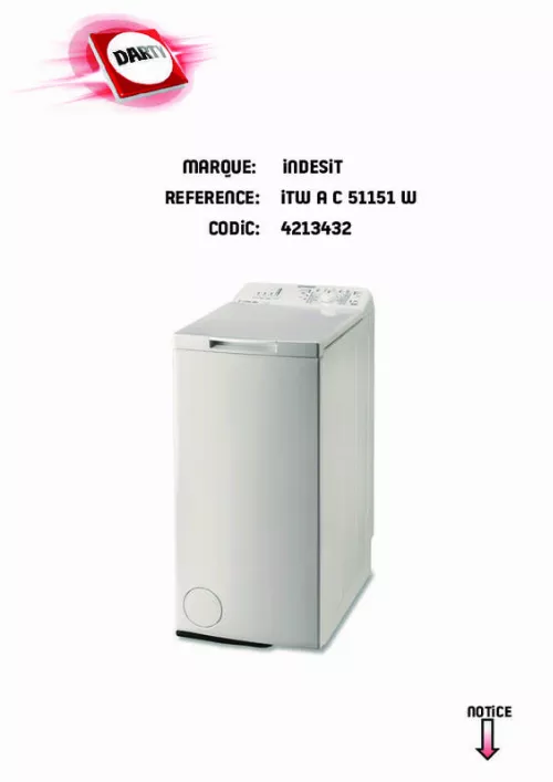 Mode d'emploi INDESIT ITW D 7152 W