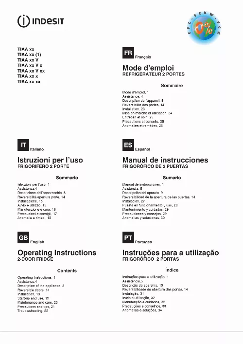 Mode d'emploi INDESIT TIAA 10 (1)