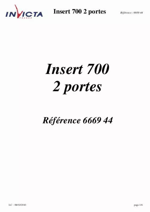 Mode d'emploi INVICTA 6669 44