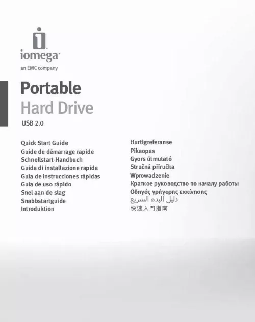 Mode d'emploi IOMEGA PORTABLE HARD DRIVE USB 2.0
