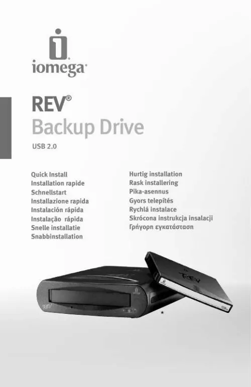 Mode d'emploi IOMEGA REV BACKUP DRIVE USB 2.0