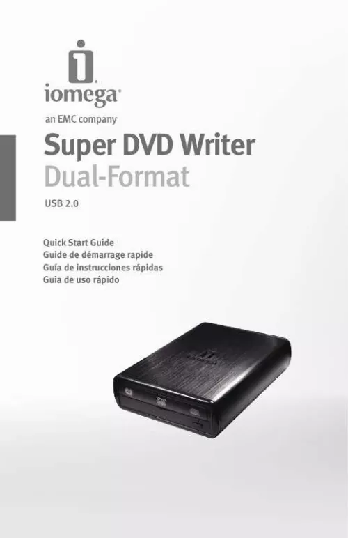 Mode d'emploi IOMEGA SUPER DVD WRITER USB 2.0