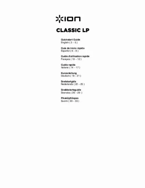 Mode d'emploi ION CLASSIC LP