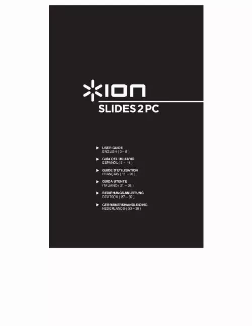 Mode d'emploi ION SLIDES 2PC MK III