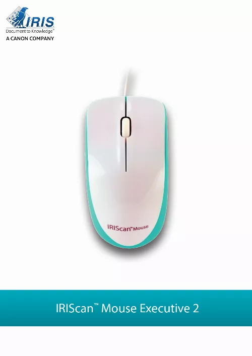 Mode d'emploi IRIS IRISCAN MOUSE EXECUTIVE 2