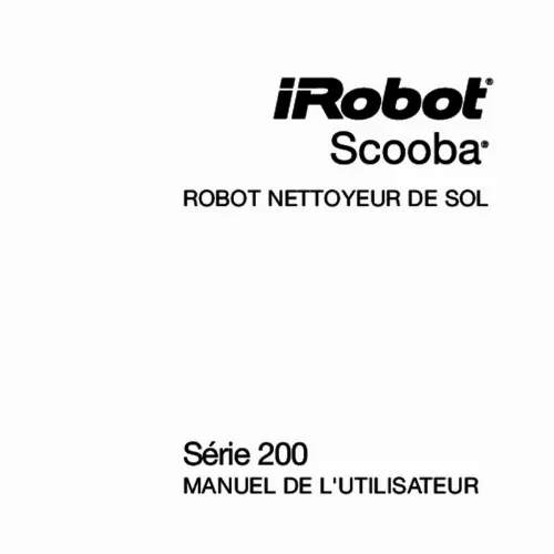 Mode d'emploi IROBOT SCOOBA 200