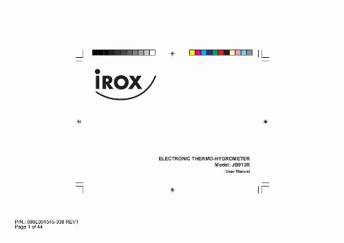 Mode d'emploi IROX JB913R