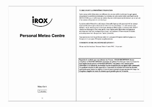Mode d'emploi IROX METE-ON 4