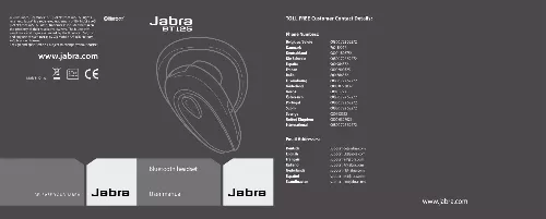 Mode d'emploi JABRA BT 125