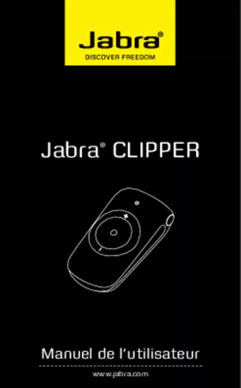 Mode d'emploi JABRA CLIPPER BLUETOOTH