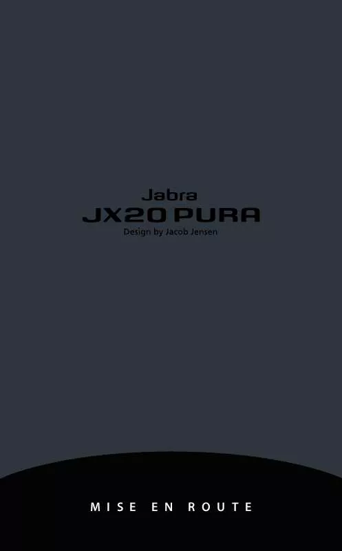 Mode d'emploi JABRA JX20 PURA