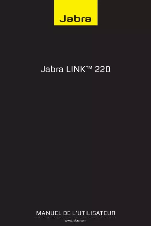 Mode d'emploi JABRA LINK 220