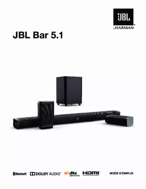 Mode d'emploi JBL BAR 5.1