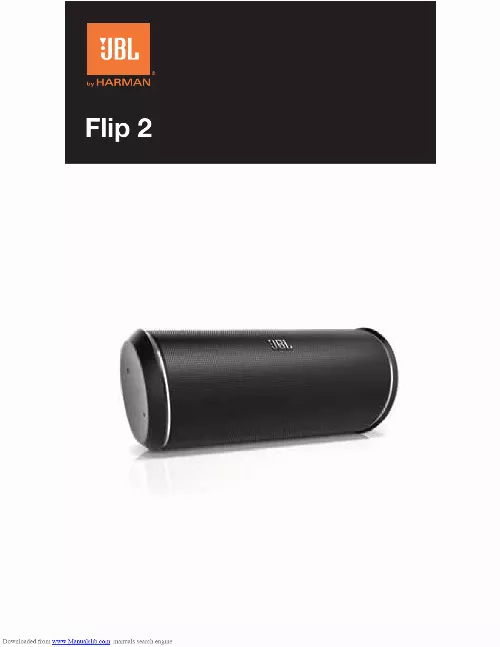 Notice JBL FLIP 2 Enceinte Bluetooth Trouver Une Solution Un Notice JBL FLIP 2 Enceinte Bluetooth Trouver Une Solution Un