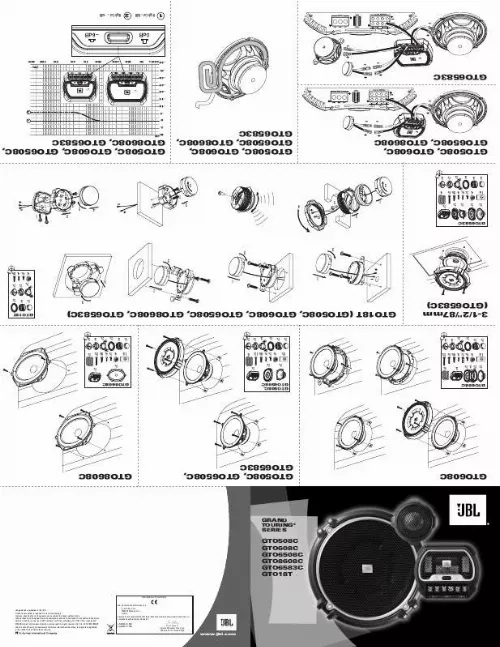 Mode d'emploi JBL GTO 508C