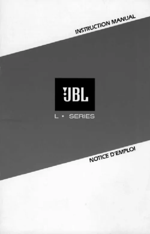 Mode d'emploi JBL L60T