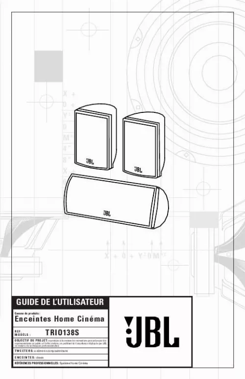 Mode d'emploi JBL SCS 138 TRIO (220-240V)