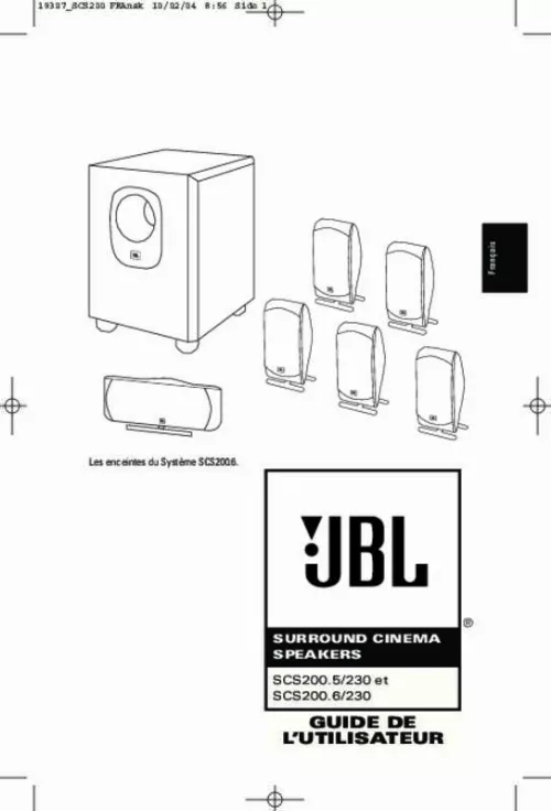 Mode d'emploi JBL SCS 200.5