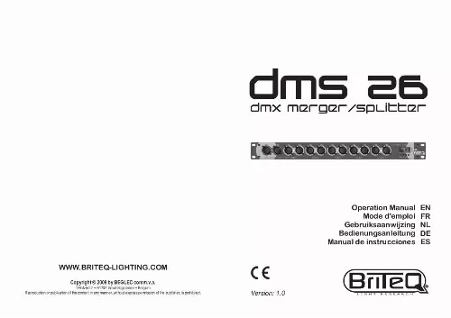 Mode d'emploi JBSYSTEMS LIGHT DMS 26