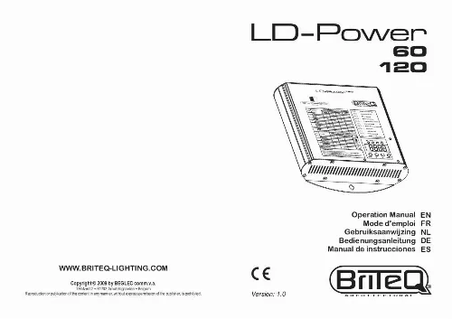 Mode d'emploi JBSYSTEMS LIGHT LD-POWER 60