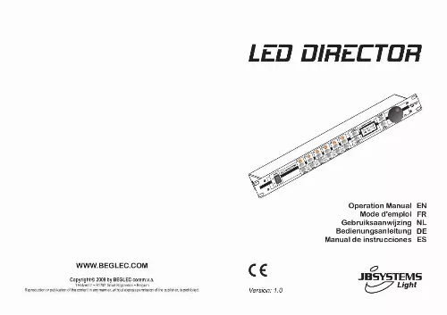 Mode d'emploi JBSYSTEMS LIGHT LED DIRECTOR