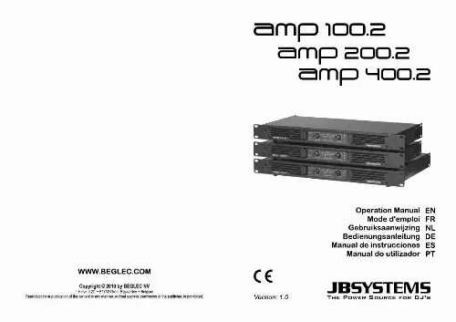 Mode d'emploi JBSYSTEMS AMP 200.2