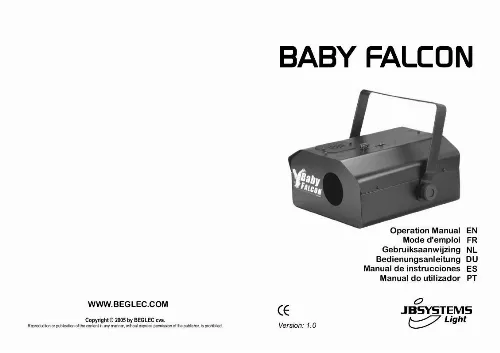 Mode d'emploi JBSYSTEMS BABY FALCON