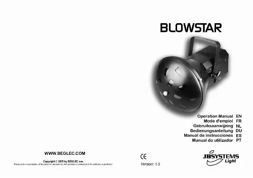 Mode d'emploi JBSYSTEMS BLOWSTAR