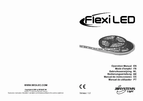 Mode d'emploi JBSYSTEMS FLEXI LED