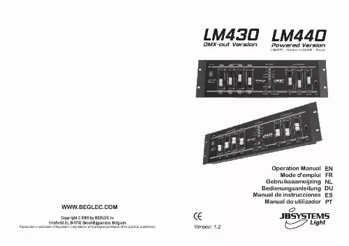 Mode d'emploi JBSYSTEMS LM 440