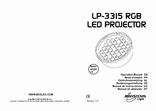 Mode d'emploi JBSYSTEMS LP-3315 RGB