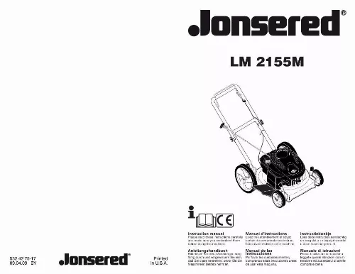 Mode d'emploi JONSERED LM 2155 M
