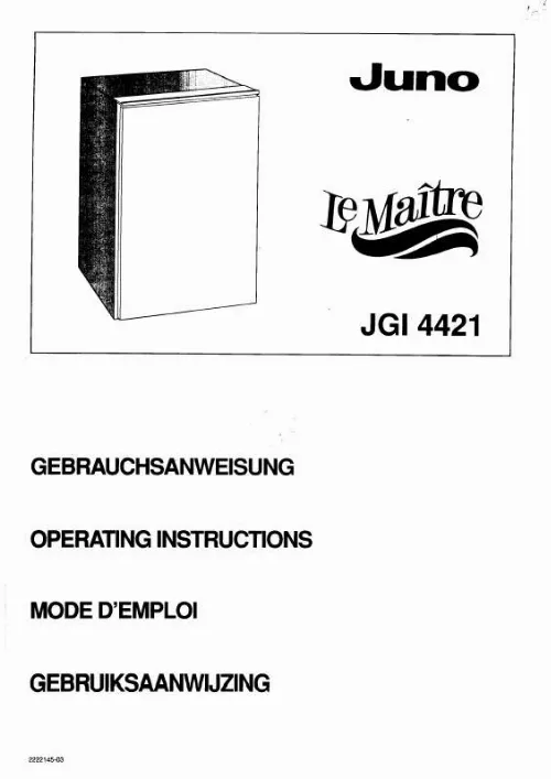 Mode d'emploi JUNO JGI4421