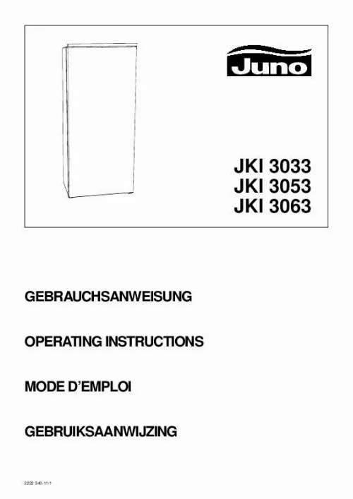 Mode d'emploi JUNO JKI3053