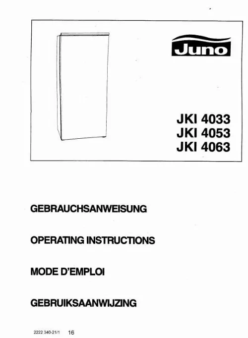 Mode d'emploi JUNO JKI4033