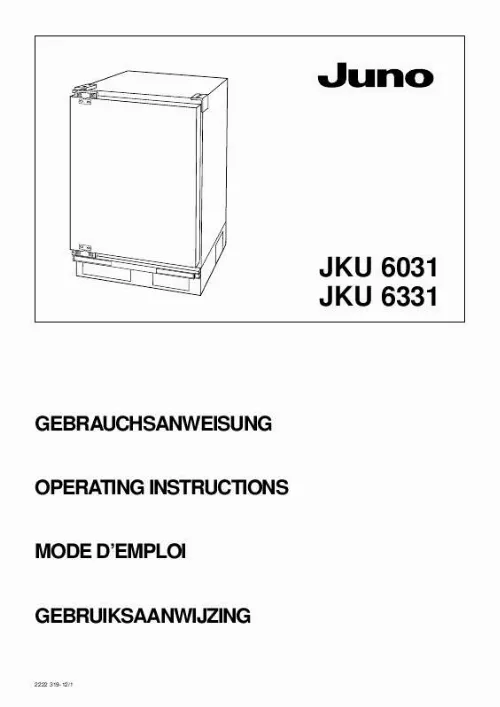 Mode d'emploi JUNO JKU6331