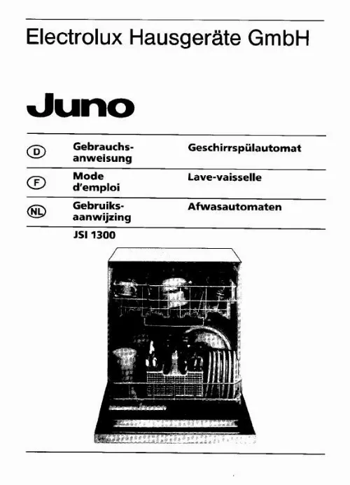 Mode d'emploi JUNO JSI1300W